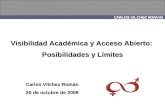 Visibilidad académica y acceso abierto: Posibilidades y límites