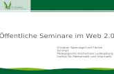 Öffentliche Seminare im Web 2.0
