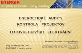 Energy audit and monitoring of photovoltaic energy projects
