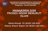 Tugas Persentasi Fakultas Ekonomi UMS Manajemen SDM Menurut Islam
