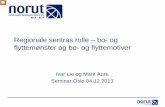 Flyttemotiver og bostedsvalg 041213: Ivar Lies første presentasjon