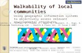 Articles Summary - Walkability of Local Communities - Using GIS to Objectively Assess Relevant Environmental Attributes