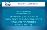Audit  de la gestion budgétaire et comptable région martinique 2009