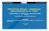 PROYECTO: ROCAS Y MINERALES INDUSTRIALES EN EL PERÚ