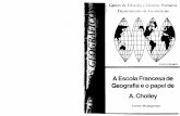 A escola francesa de geografia e o papel de A. Cholley