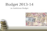 Budget 2013 by Aravinthan john