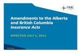 Amendments to the Alberta and British Columbia Insurance Acts