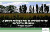 Le politiche regionali di limitazione del consumo di suolo