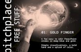 Gold Finger: Free PowerPoint Slides