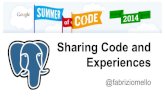 Sharing Code and Experiences