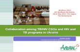 Collaboration among TB/HIV CSOs and HIV and TB programs in Ukraine