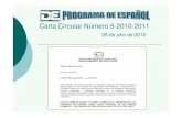 Presentación carta circular número 6 2010-2011