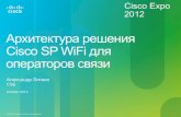 Архитектура SP WiFi для построения беспроводных сетей доступа в Интернет операраторами связи.