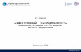 Презентация проекта "Open-government" - Электронный муниципалитет