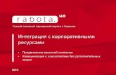 rabota.ua: Интеграция с корпоративными ресурсами