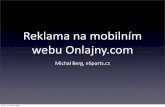 Reklama na mobilním webu Onlajny.com