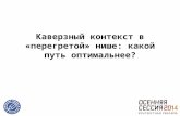 Антон Данилов, Каверзный контекст в перегретой нише - chkd
