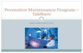 Preventive Maintenance Program – TabWare