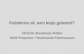 DE Conferentie 2010, dag 1, sessie 5: Boudewijn Ridder, "Fotoleren.nl, eenlesjes geleerd?"