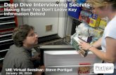 Deep Dive Interviewing Secrets