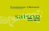 Catalogue de la saison 2012-2013 de la Fondation Clément