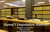 Hawaiʻi Legislative History