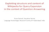 Exploiting structure and content of wikipedia for query