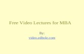 Free video lectures for mba