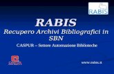 Rabis recupero cataloghi per biblioteche SBN