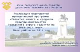 Развитие малого и среднего предпринимательства Тольятти на 2014-2017 годы
