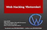 Web Guvenligi Konferansi - Web Hacking Yontemleri