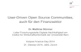 User-Driven Open Source Communities, auch für den Finanzsektor