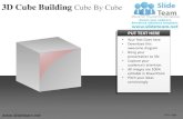 3d cube building cube by cube powerpoint presentation templates.