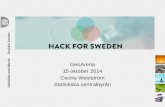 Hack for Sweden – lyckat event för ökad användning av myndighetsdata, Cecilia Westström, Statistiska centralbyrån