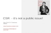ICA 2011: CSR it‘s not a public issue, Franzisca Weder