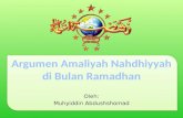 Argumen amaliyah nahdhiyyah di bulan ramadhan