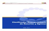Clasificador Presupuestario de Recursos y Egresos. Enero 2012