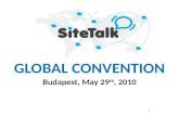 SiteTalk Global Convention - Budapest 2010