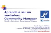 Presentación de la charla "Community Manager"