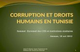 Corruption et droits humains en tunisie