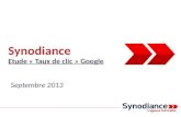 Synodiance > Etude SEO Taux de Clic - 06/09/2013