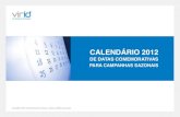 Calendario 2012 - Datas comemorativas - E-mail marketing