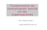 Fundamentos de comunicación escrita en las organizaciones