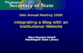 Integrating a Blog with an Institutional Website