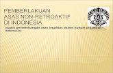 Pemberlakuan asas non-retroaktif (legalitas) di Indonesia