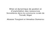 A Tougiani & A Oumarou: Bilan et dynamique de gestion et d'exploitation des ressources forestières dans la commune rurale de Torodi, Niger