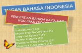 Tugas bahasa indonesia "Bahasa baku dan tidak baku"