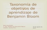 Taxonomía de objetivos de aprendizaje de benjamin bloom