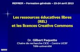Présentation sur les ressources ouvertes et les licences Creative Commons