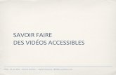 Savoir faire des vidéos accessibles - FFFOD